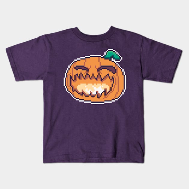 Evil Pumpkin Kids T-Shirt by Mayha